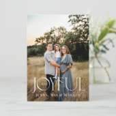 Vreugdevolle Moderne Kerstmisfoto Minimaal Ontwerp Feestdagenkaart (Staand voorkant)