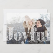 Vreugdevolle overlay koraal foto kerstvakantie feestdagenkaart (Voorkant)