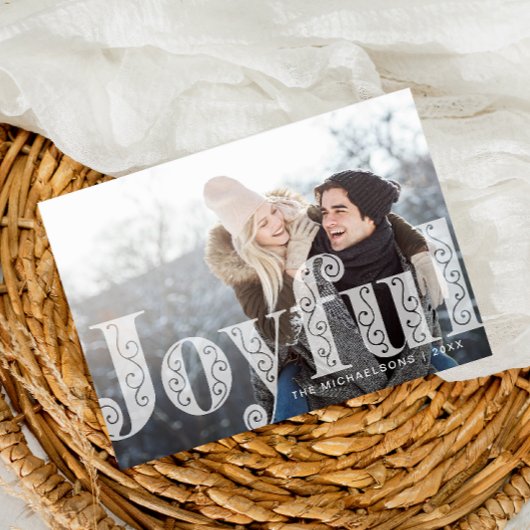 Vreugdevolle overlay koraal foto kerstvakantie feestdagenkaart