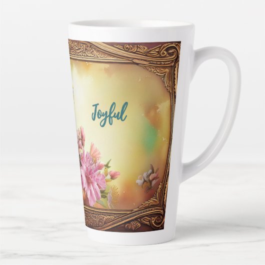 vreugdevolle parkiet latte mok (Rechts)