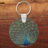 vreugdevolle pauw sleutelhanger (Voorkant)