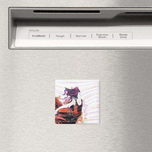 Vreugdevolle stroommagneet, Rebecca Tedder Magneet (Insitu (Vaatwasser))