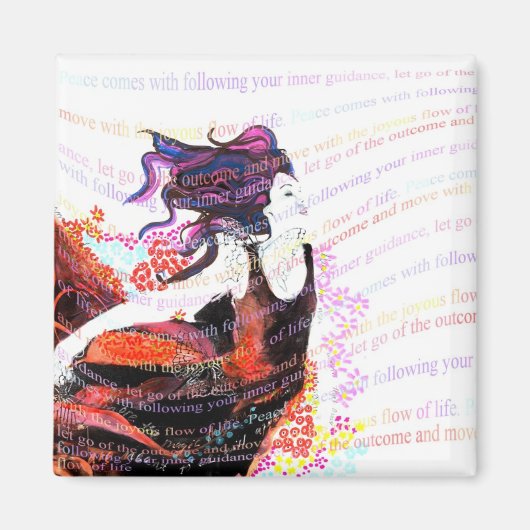 Vreugdevolle stroommagneet, Rebecca Tedder Magneet (Voorkant)