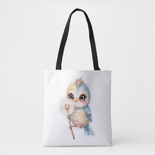 vreugdevolle vogel tote bag (Voorkant)