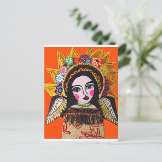 Vrgin van Guadalupe door Heather Galler Briefkaart (Staand voorkant)