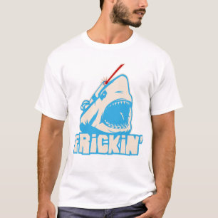Vrickin-haai met een wrijvingslaserstraal t-shirt