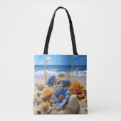 VRIDDELIJKE STRANDSCÈNE MET SCHELPEN TOTE BAG (Voorkant)