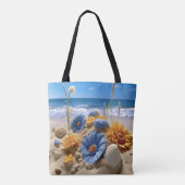 VRIDDELIJKE STRANDSCÈNE MET SCHELPEN TOTE BAG (Achterkant)