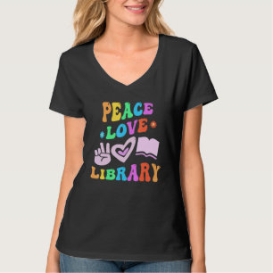 VRIEDE LIEFDE BIBLIOTHEEK Retro Bibliothecaris Gro T-shirt