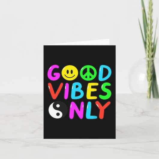 VRIEDESTEKEN LIEFDE 60s 70s Groovy Hippie Kledings Kaart (Voorkant)