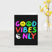 VRIEDESTEKEN LIEFDE 60s 70s Groovy Hippie Kledings Kaart (Gele Bloem)