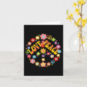 VRIEDESTEKEN LIEFDE 60s 70s Groovy Hippie Kostuum Kaart (Gele Bloem)