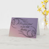 Vriend 50e verjaardag Kaart (Gele Bloem)