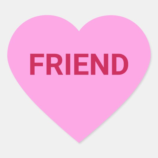 Vriend aangepaste bericht Valentijnsdag leuk schat Hart Sticker (Voorkant)