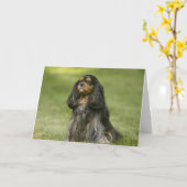 Vriend als u Arrogante Koning Charles Spaniel Card Kaart (Gele Bloem)