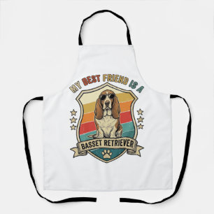 Vriend Basset Retriever Hond Zonnebril Retro Schil Schort