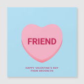 Vriend blauw gesprekshart Valentijns kaart (Voorkant)