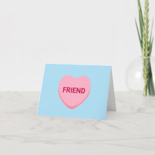 Vriend blauw roze conversiehart Valentijnsdag Kaart