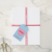 Vriend blauw roze gesprekshart Valentijns Cadeaulabel (Met Touw)