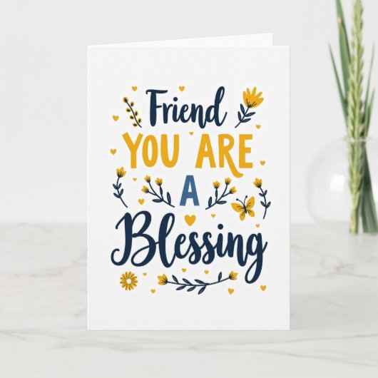 Vriend Blessing Bloemschikking Kaart (Voorkant)