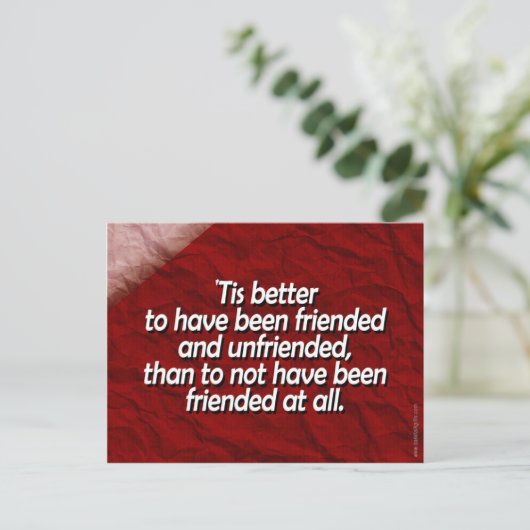 Vriend... Briefkaart (Staand voorkant)