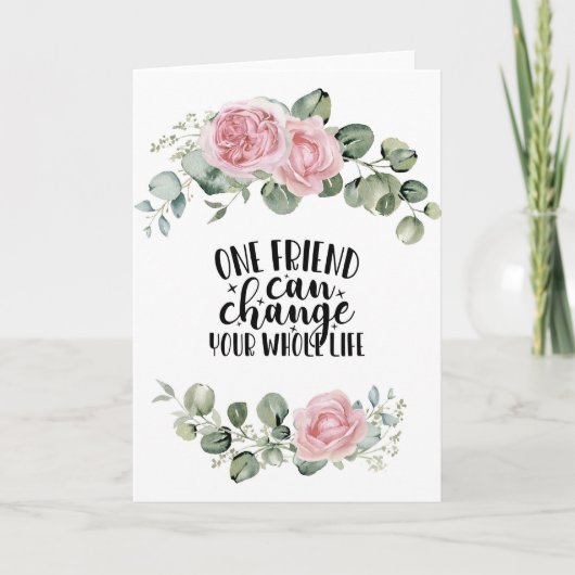 Vriend Briefkaart, Vriendschap Quote esthetische b Kaart (Voorkant)