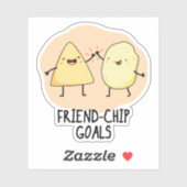 Vriend-Chip Goals Grappige Chip Pun Sticker (Vel)