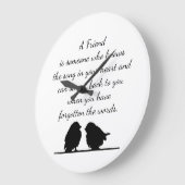 Vriend citaat Song in je hart- en vogelgriep Grote Klok (Hoek)