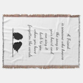 Vriend citaat Song in je hart en vogels Deken (Voorkant)