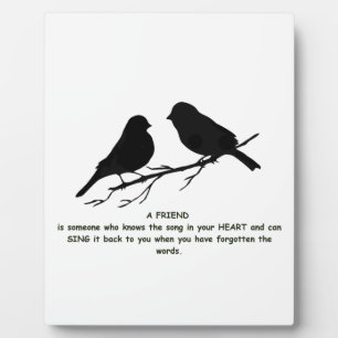 Vriend citaat Song in je hart en vogels Fotoplaat