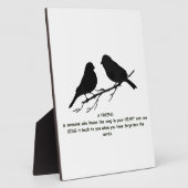 Vriend citaat Song in je hart en vogels Fotoplaat (Zijkant)