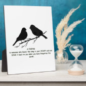 Vriend citaat Song in je hart en vogels Fotoplaat (Zijkant)