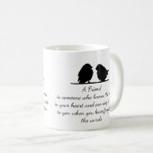 Vriend citaat Song in je hart en vogels Koffiemok (Voorkant rechts)