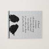 Vriend citaat Song in je hart en vogels Legpuzzel (Horizontaal)