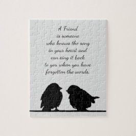 Vriend citaat Song in je hart en vogels Legpuzzel