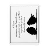 Vriend citaat Song in je hart en vogels Magneet (Verticaal)