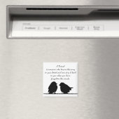 Vriend citaat Song in je hart en vogels Magneet (Insitu (Vaatwasser))