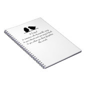 Vriend citaat Song in je hart en vogels Notitieboek (Rechterzijde)