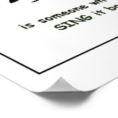 Vriend citaat Song in je hart en vogels Poster (Hoek)