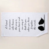 Vriend citaat Song in je hart en vogels Strandlaken (Voorkant)