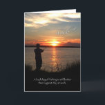 Vriend Coworker Verjaardag Zonsondergang Gevist Si Kaart<br><div class="desc">Wens je vriend/collega een fijne verjaardag met deze prachtige zonsondergang viskaart. Zacht silhouet foto van een man vissen in het hoge gras voor de kust als de zon ondergaat,  het gieten van prachtige kleuren tussen de wolken in de lucht.</div>