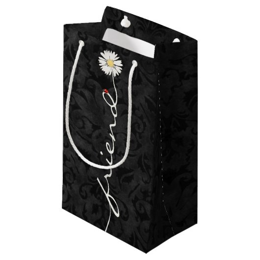 Vriend Daisy en Ladybug Damask Klein Cadeauzakje (Voorkant Gekanteld)