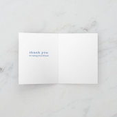 Vriend Dank u Daisy Blauw Schriftbijbelvers Kaart (Binnen)