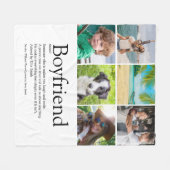 Vriend definitie 6 foto collage leuk fleece deken (Voorkant (Horizontaal))