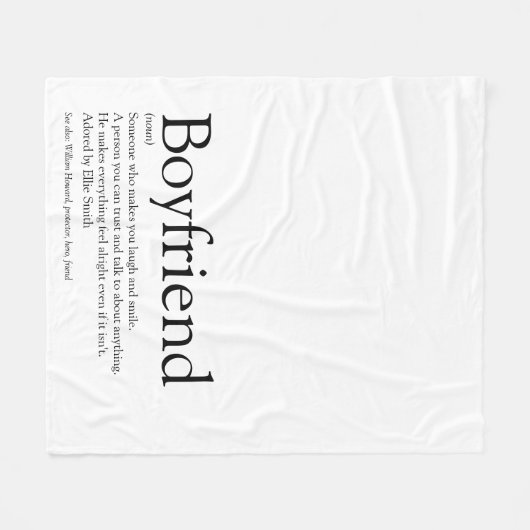 Vriend Definitie Zwart en Wit Cool Plezierig Fleece Deken (Voorkant (Horizontaal))