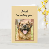 Vriend die je het gelukkigst van de geboorte elke  kaart (Gele Bloem)