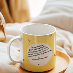 Vriend die kanker doormaakt koffiemok