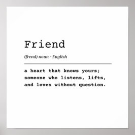 Vriend – een hart dat de jouwe kent poster