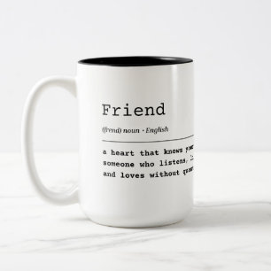 Vriend – een hart dat de jouwe kent tweekleurige koffiemok