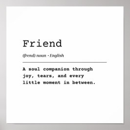 Vriend – een zielsgezel poster